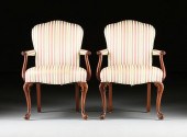 A PAIR OF QUEEN ANNE STYLE UPH