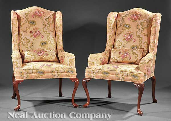 A Pair of Queen Anne-Style Mahogany