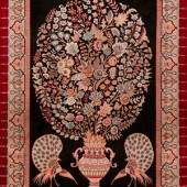 A Pair of Qum Silk and Wool Pi