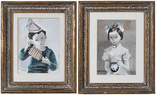 A PAIR OF RAJMUND KANELBA FIGURAL