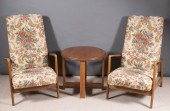 A PAIR OF RECLINING LOUNGE CHA