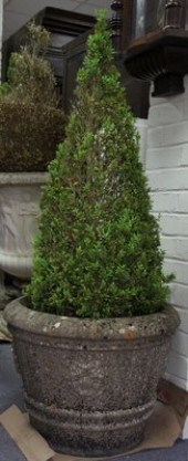 A pair of reconstituted stone