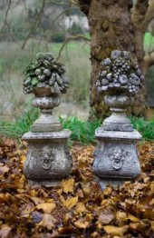 A pair of reconstituted stone