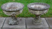 A pair of reconstituted stone