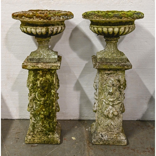 A pair of reconstituted stone