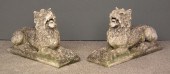 A pair of reconstituted stone/