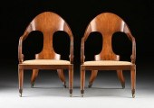 A PAIR OF REGENCY CARVED MAHOG