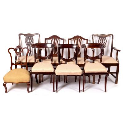 A pair of Regency mahogany bar back