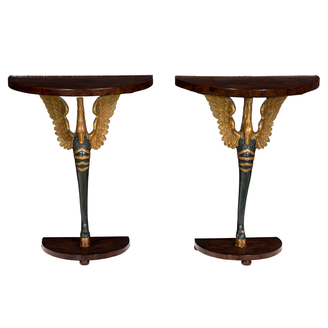 A PAIR OF REGENCY MAHOGANY
