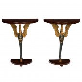 A PAIR OF REGENCY MAHOGANY CON