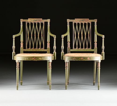 A PAIR OF REGENCY SHERATON STYLE