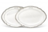A PAIR OF REGENCY SILVER OVAL