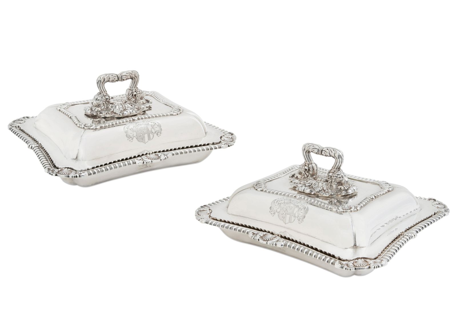 A PAIR OF REGENCY STERLING SILVER