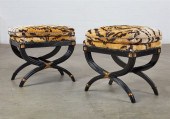 A PAIR OF REGENCY STYLE EBONZI