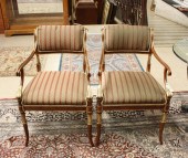 A PAIR OF REGENCY STYLE ARMCHA