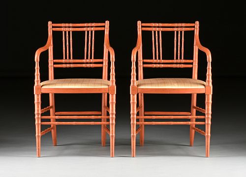 A PAIR OF REGENCY STYLE CORAL