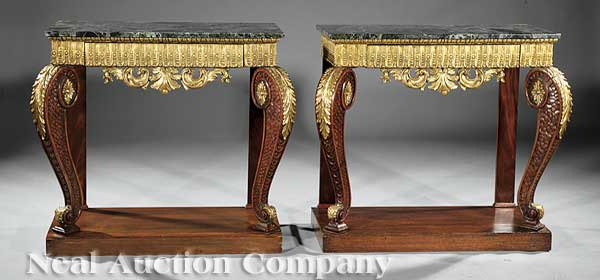 A Pair of Regency-Style Carved