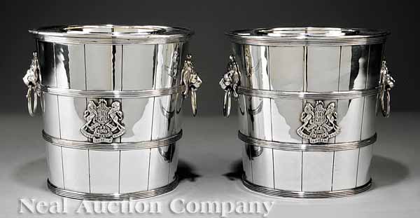 A Pair of Regency-Style Silverplate