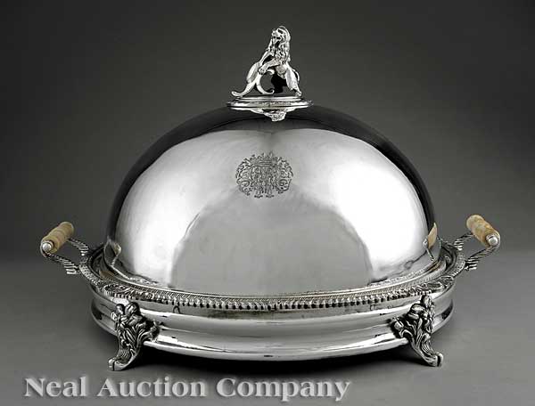 A Pair of Regency-Style Silverplate