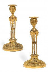 A PAIR OF RESTAURATION GILT BR