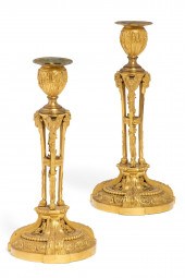 A PAIR OF RESTAURATION GILT BR