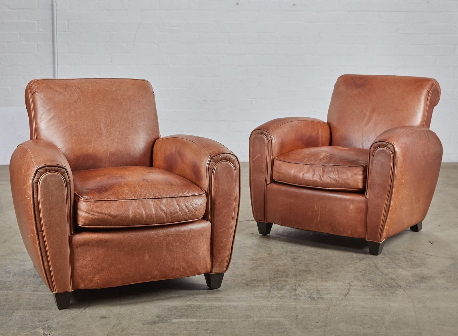 A PAIR OF RESTORATION HARDWARE CLUB