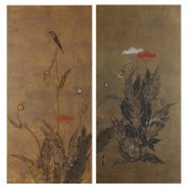 A PAIR OF RINPA STYLE JAPANESE
