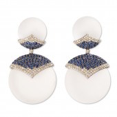 A PAIR OF ROCK CRYSTAL, SAPPHI