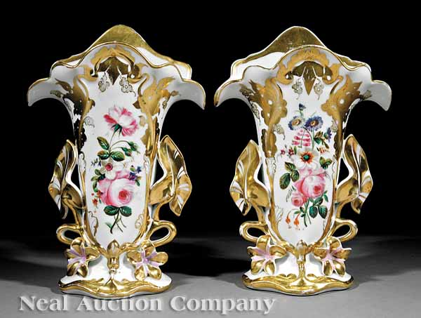 A Pair of Rococo Polychrome and