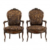 A PAIR OF ROCOCO REVIVAL FAUTE