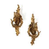 A PAIR OF ROCOCO STYLE ORMOLU