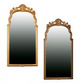 A PAIR OF ROCOCO STYLE GILTWOO