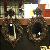 A PAIR OF ROCOCO STYLE GILTWOO