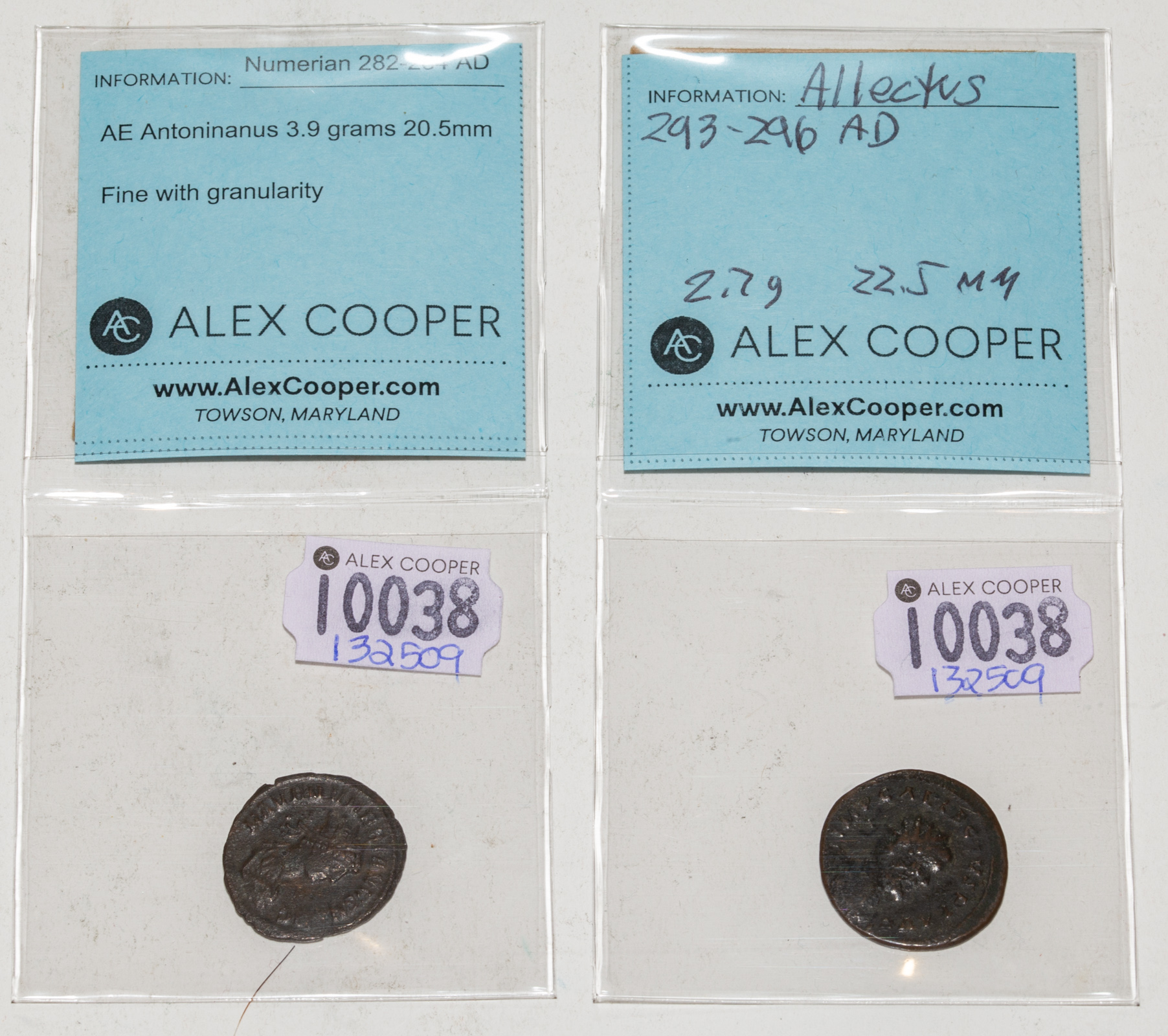 A PAIR OF ROMAN AE ANTONINIANUS A