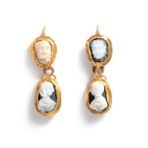 A Pair of Roman Gold and Sardonyx