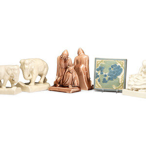 A Pair of Rookwood Pottery Monk