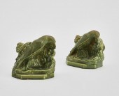 A PAIR OF ROOKWOOD ROOK BOOKEN