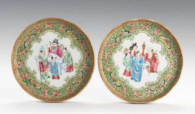 A Pair of Rose Medallion Wine
