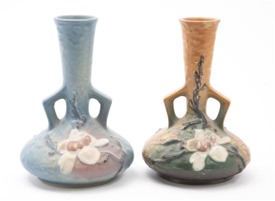 A Pair of Roseville Pottery Bud