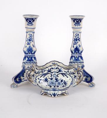 A pair of Rouen faience