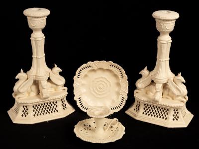 A pair of 'Royal Creamware'