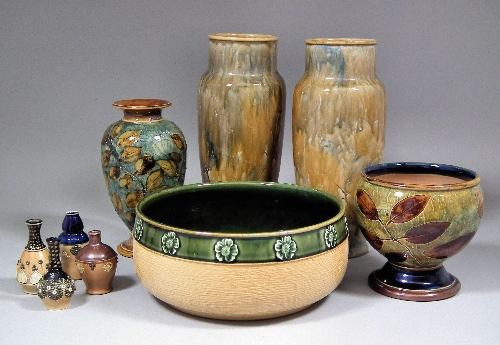 A pair of Royal Doulton stoneware