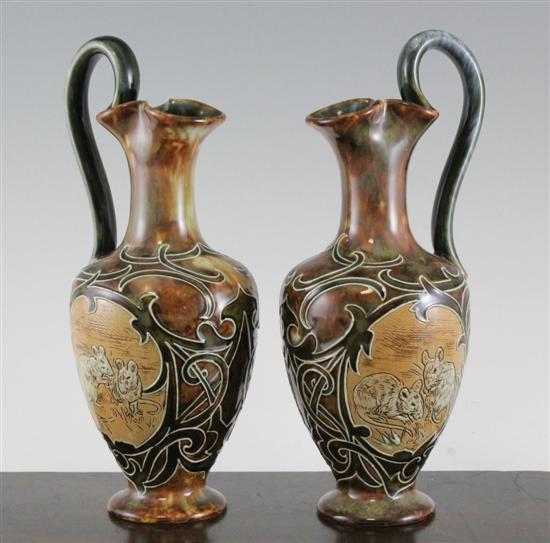 A pair of Royal Doulton stoneware
