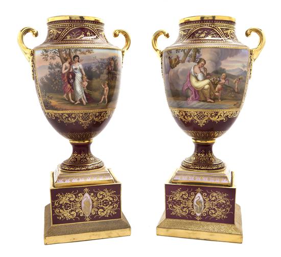 A Pair of Royal Vienna Porcelain