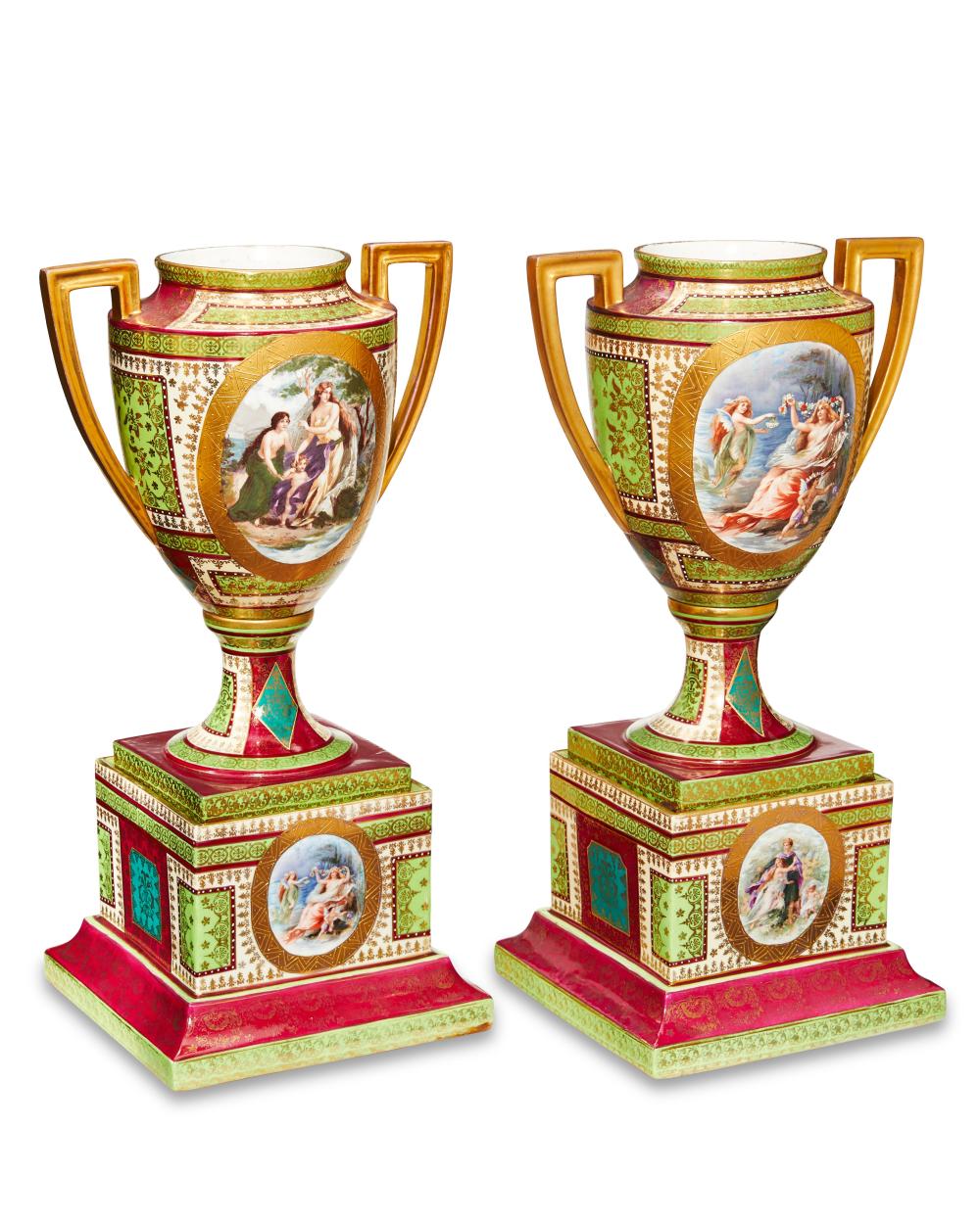 A PAIR OF ROYAL VIENNA-STYLE