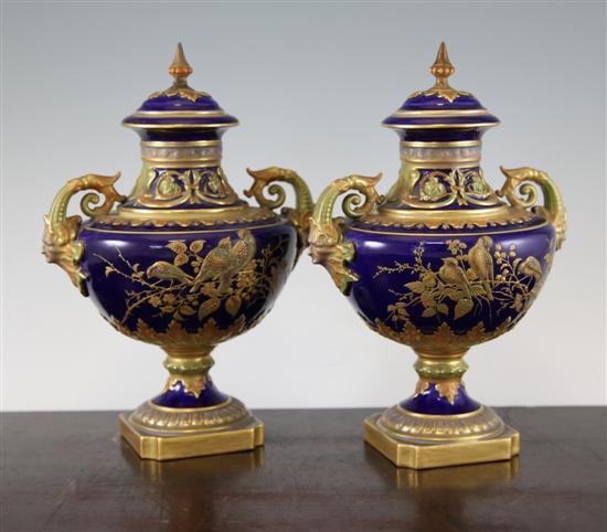 A pair of Royal Worcester twin