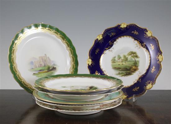 A pair of Royal Worcester plates
