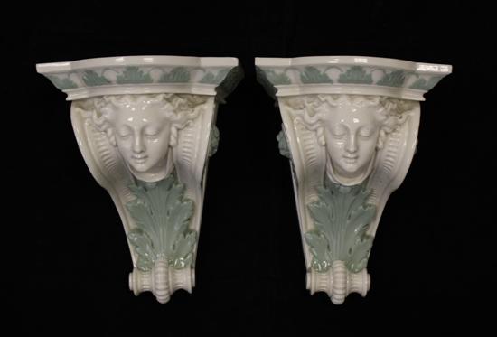 A pair of Royal Worcester tinted