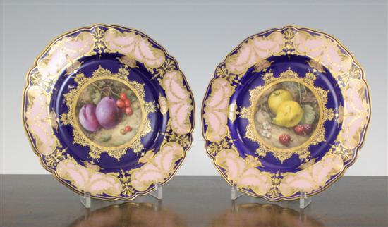 A pair of Royal Worcester fruit