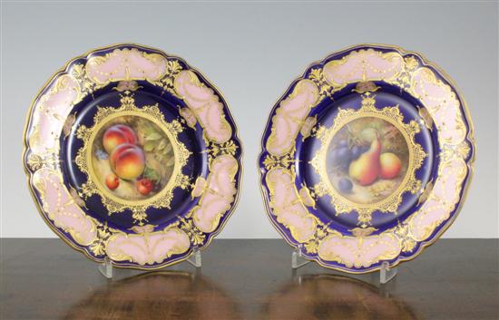A pair of Royal Worcester dessert